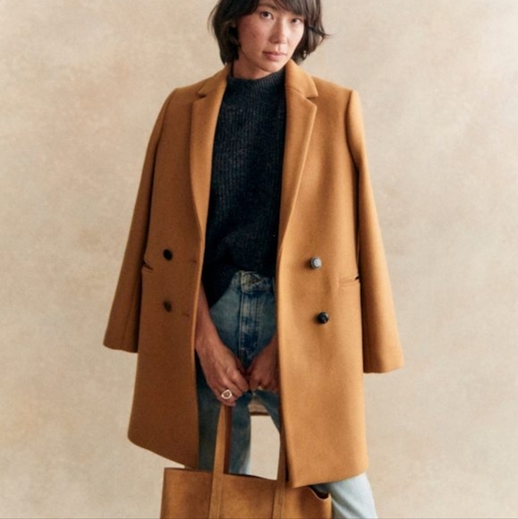 Sezane Johnson Coat in Camel size 36 NWT - Picture 8 of 15